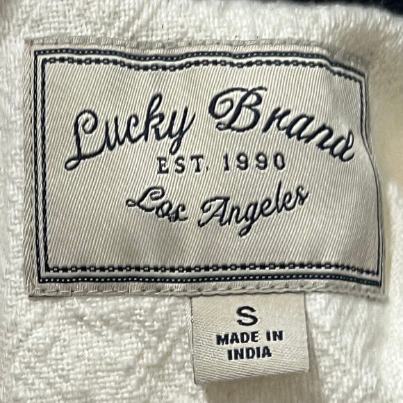 Women's Lucky brand Colorblock Cotton W/Leather Bomber Jacket Size Small - Picture 13 of 16